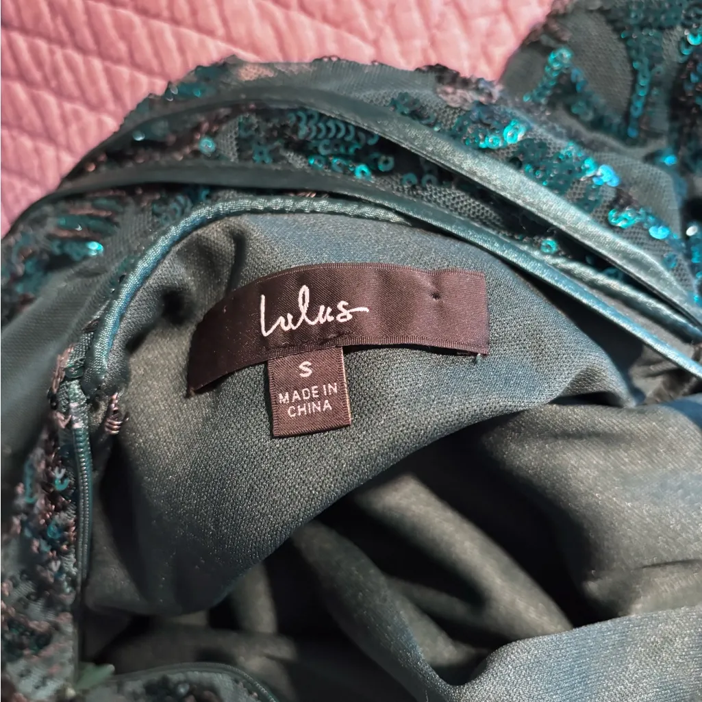 Lulu's Green Sequin Maxi Dress - Image 6