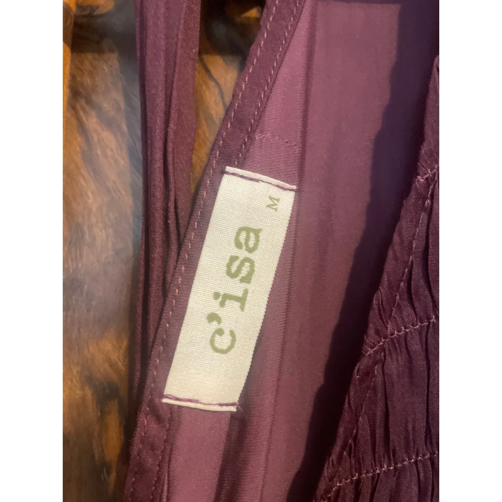 C'ISA Tie Back Babydoll Mini Dress GOTH WHIMSY FAIRY GRUNGE Size Medium M Plum Purple - Image 4