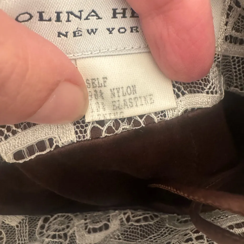 Carolina Herrera CROCHET KNEE-LENGTH DRESS Ribbon Halter Neck Size 8 *READ* - Image 10