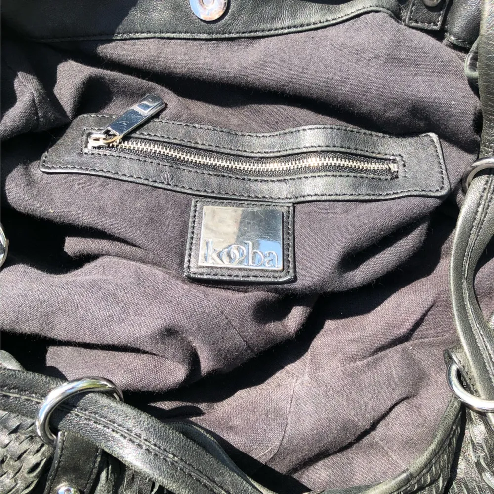 Kooba Black Leather Mesh Purse Handbag - Image 11