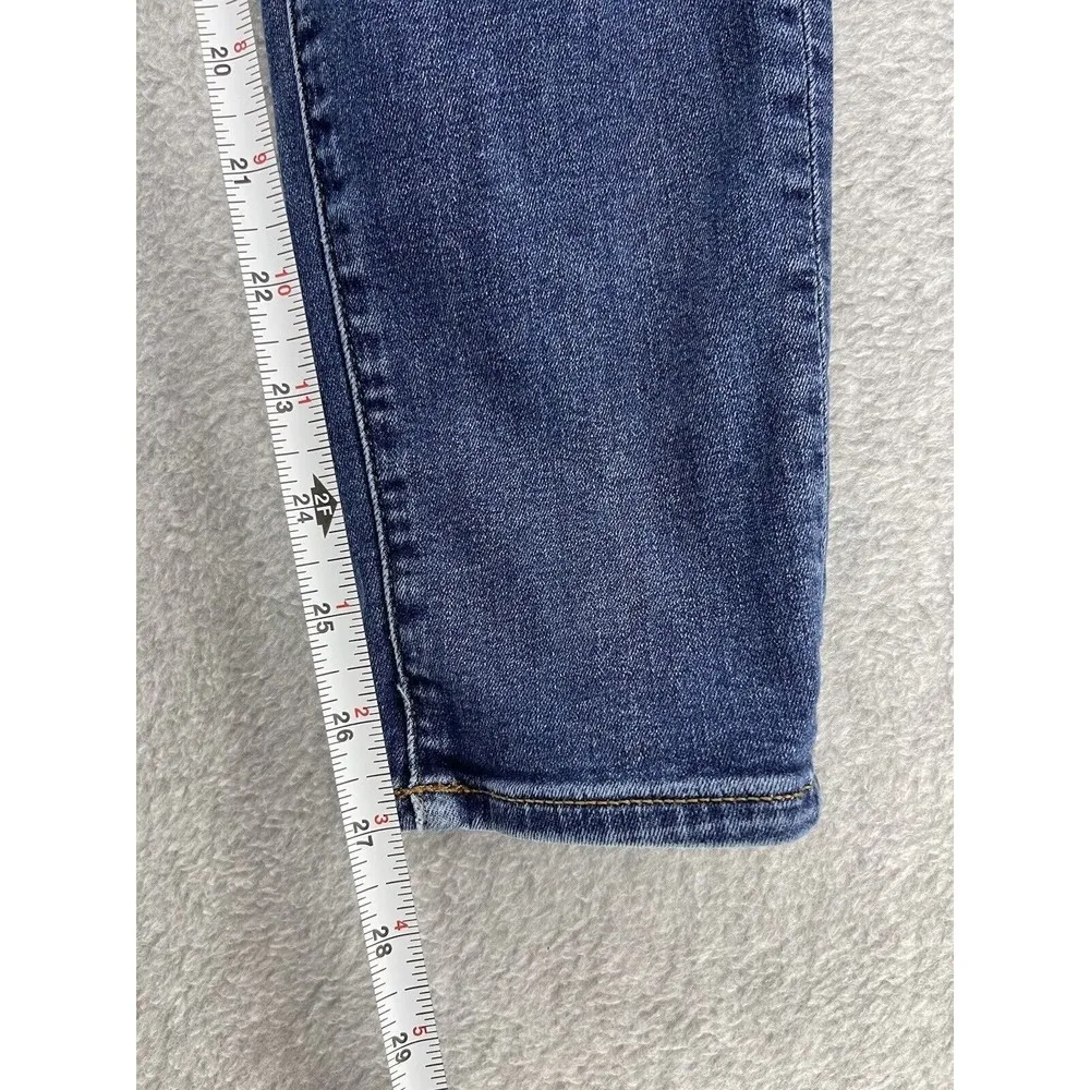 LOFT Ann Taylor Women's Blue Denim Jeans Size 4 Medium Wash Blend Skinny Crop - Image 8