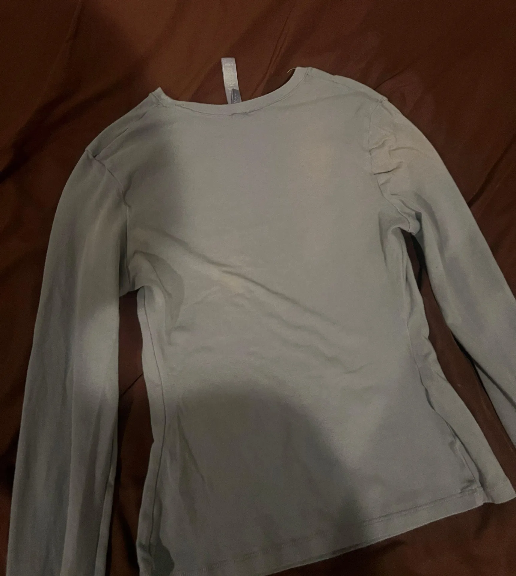 SKIMS COTTON JERSEY LONG SLEEVE T-SHIRT I PACIFIC - Image 3