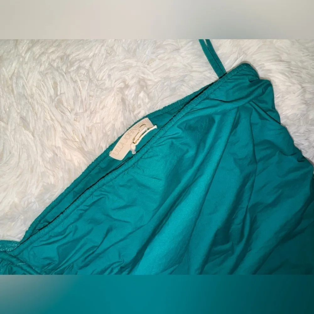 NWOT Ulla Johnson Fiorella One Shoulder Cotton Poplin Turquoise Midi sz 6 - Image 5