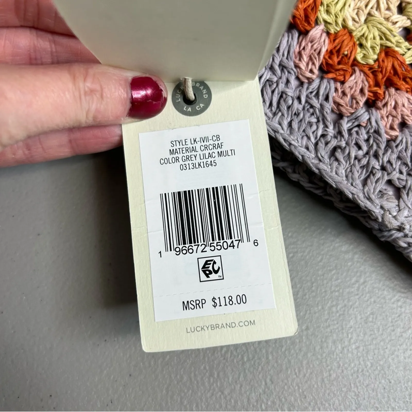 Lucky Brand Boho Straw Floral Crossbody Bag Purse Pink Orange Blue Yellow NWT - Image 5