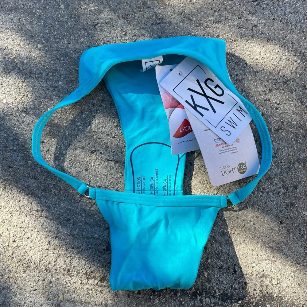 KXG Swim The Heat Bottoms Miami Vice Collection in Aqua Blue size S - Image 3
