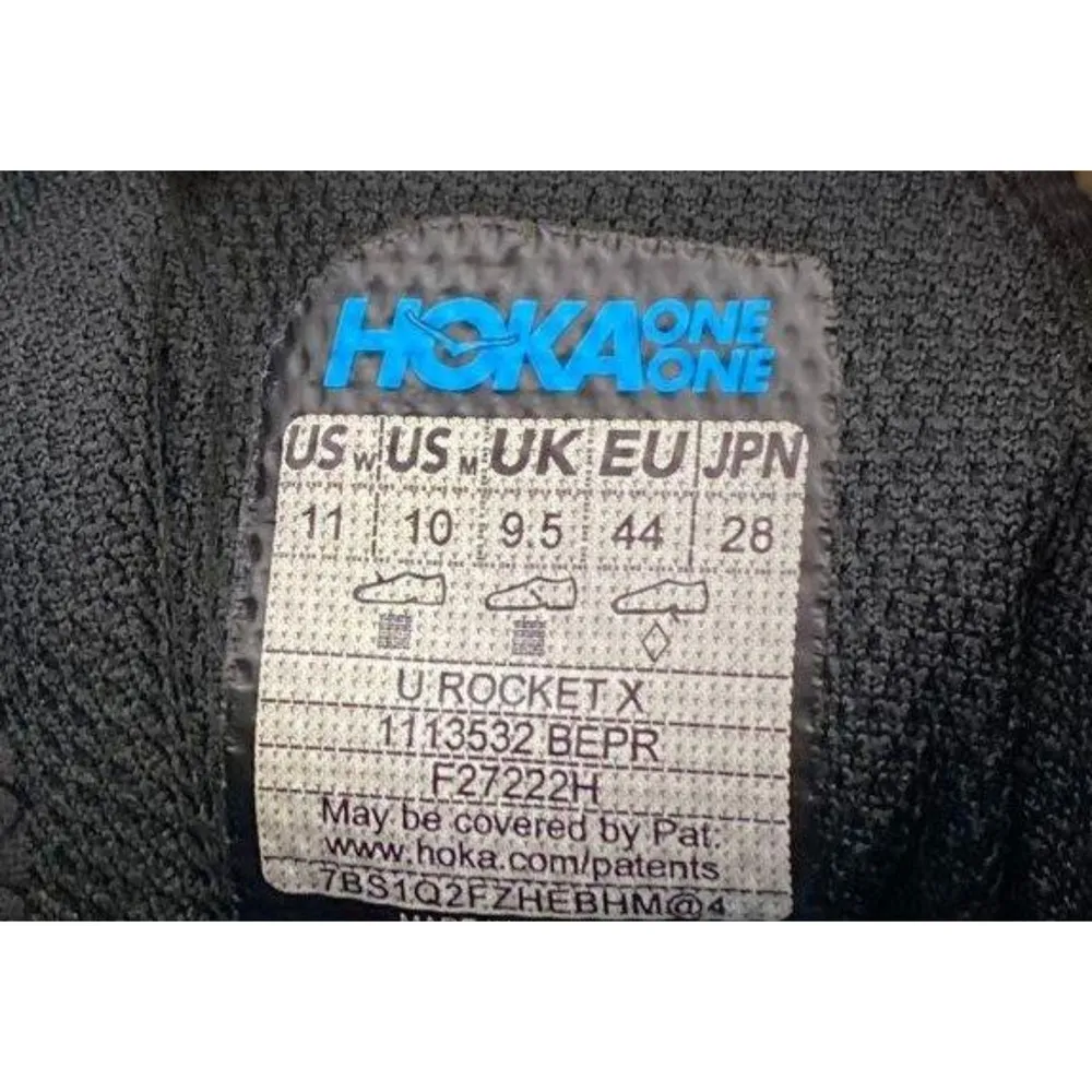 HOKA One One Rocket X Running Shoes Men's Size 10 / Women's 11 Multicolor White - Image 6