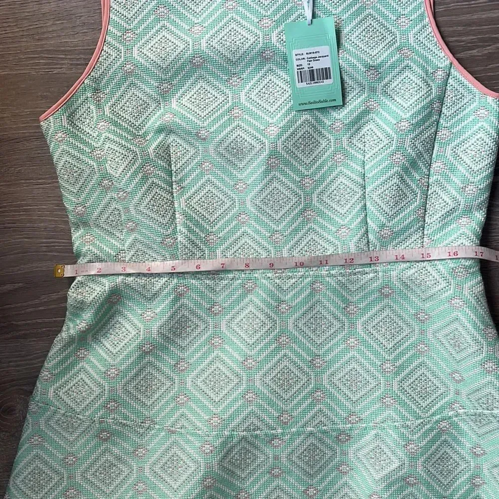 NEW Sail to sable Cabbage Jacquard Flair Dress - Image 12