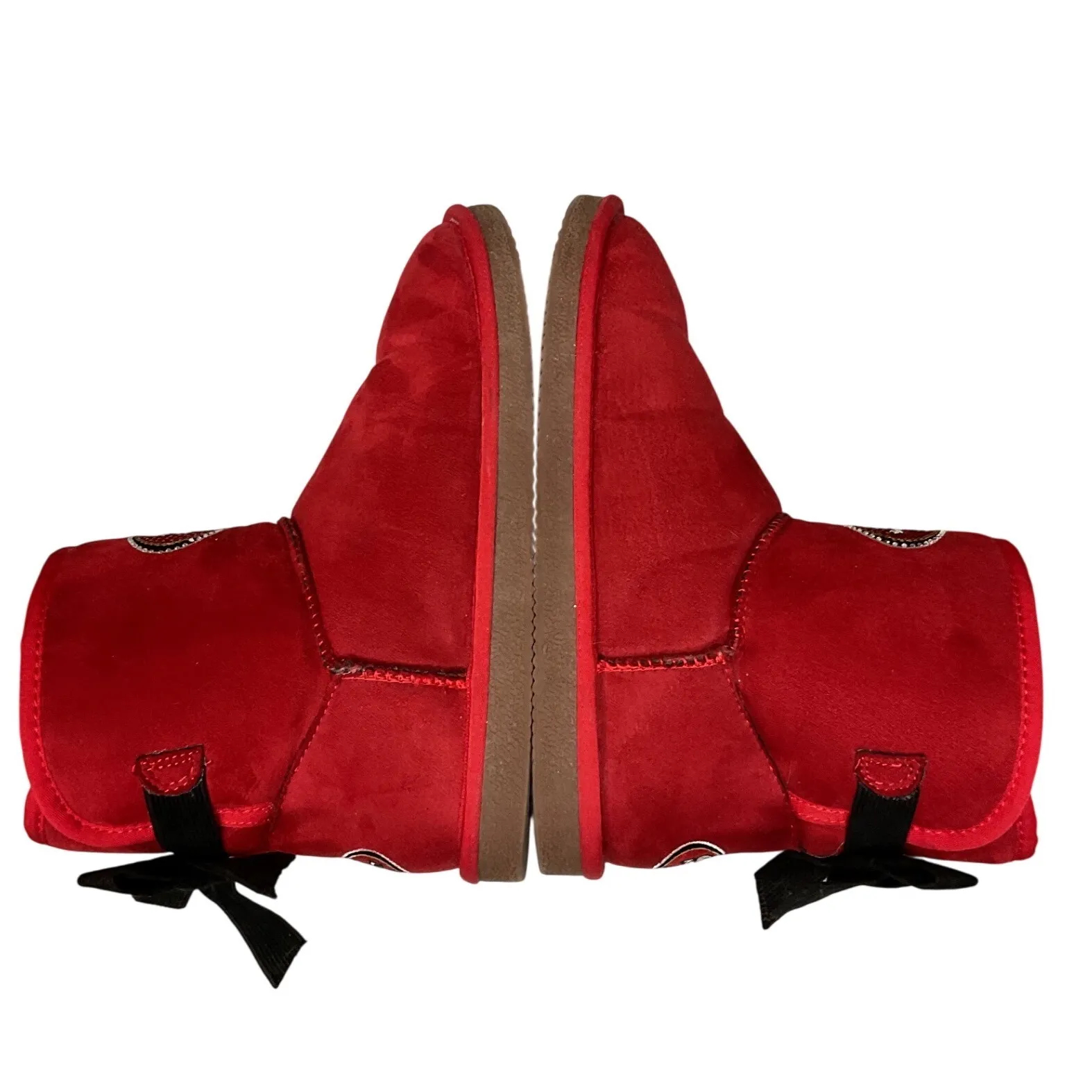 Cuce San Francisco 49ers Womens Team Embroidered Red Slip On Ribbon Boots Size 8 - Image 11