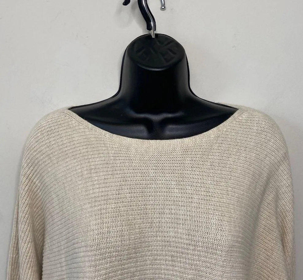J Jill Heather Oatmeal Knit Wearever Textured Dolman Sleeve Sweater Size Small - Image 5