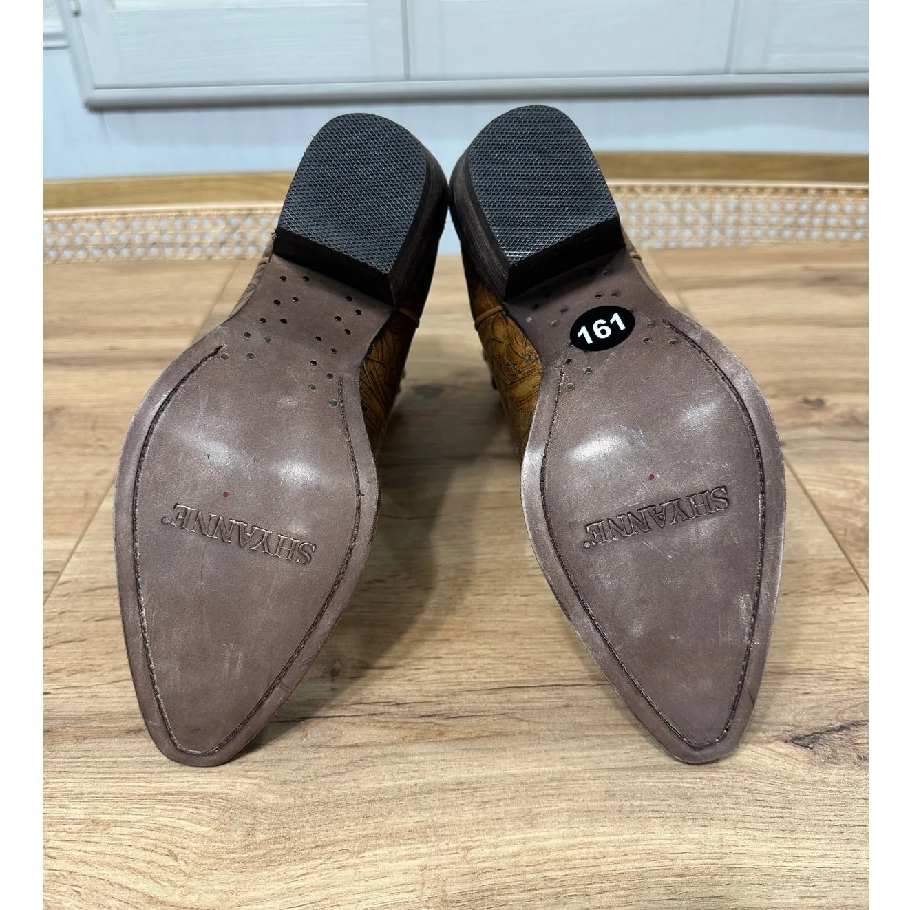 Shyanne Tabita Western Fashion Booties Brown Leather Snip Toe Size 8.5 NWOB - Image 14