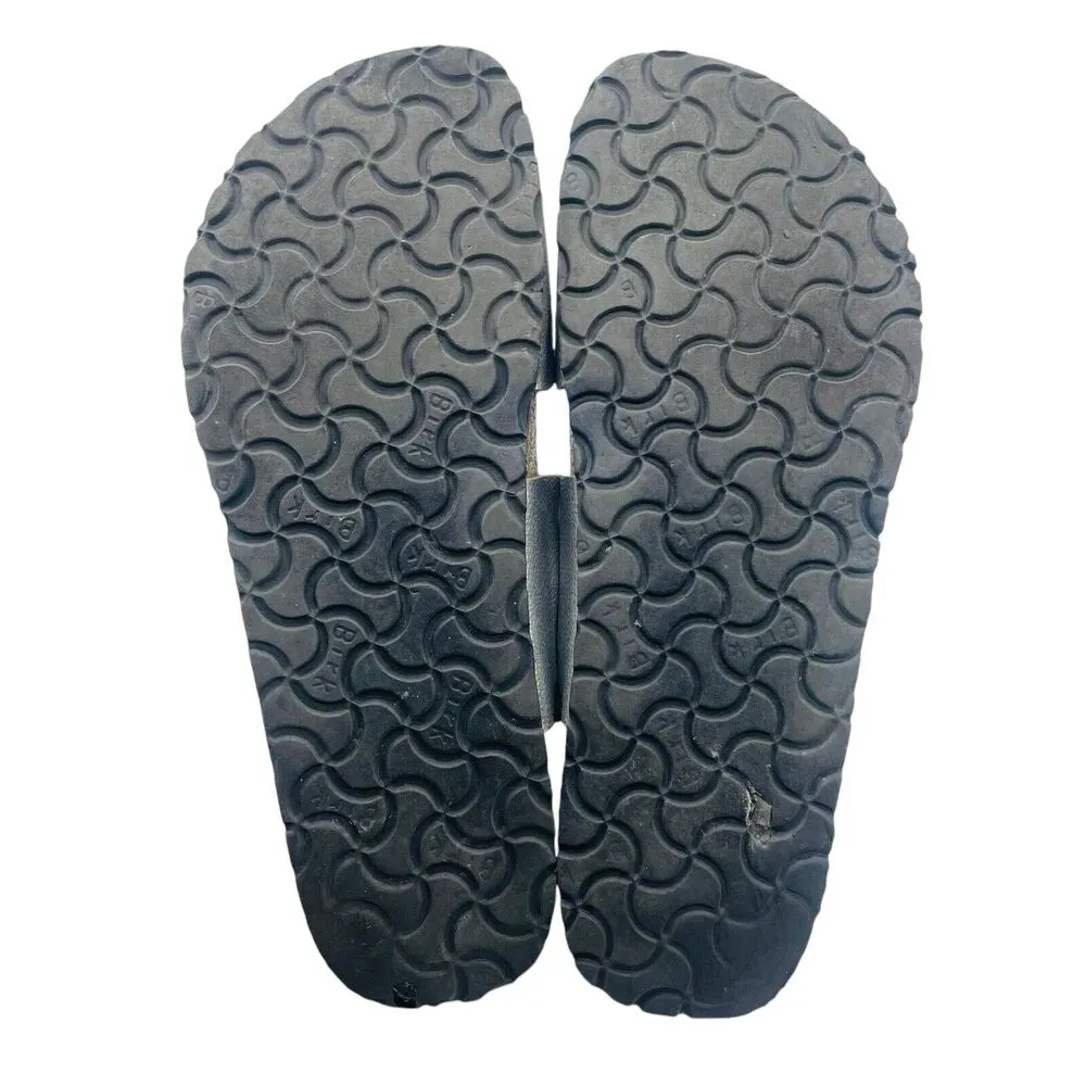 Birkenstock Birkis Size 40 US 9 Silver Moorea Granada Rhinestones Vegan 2 Strap - Image 9