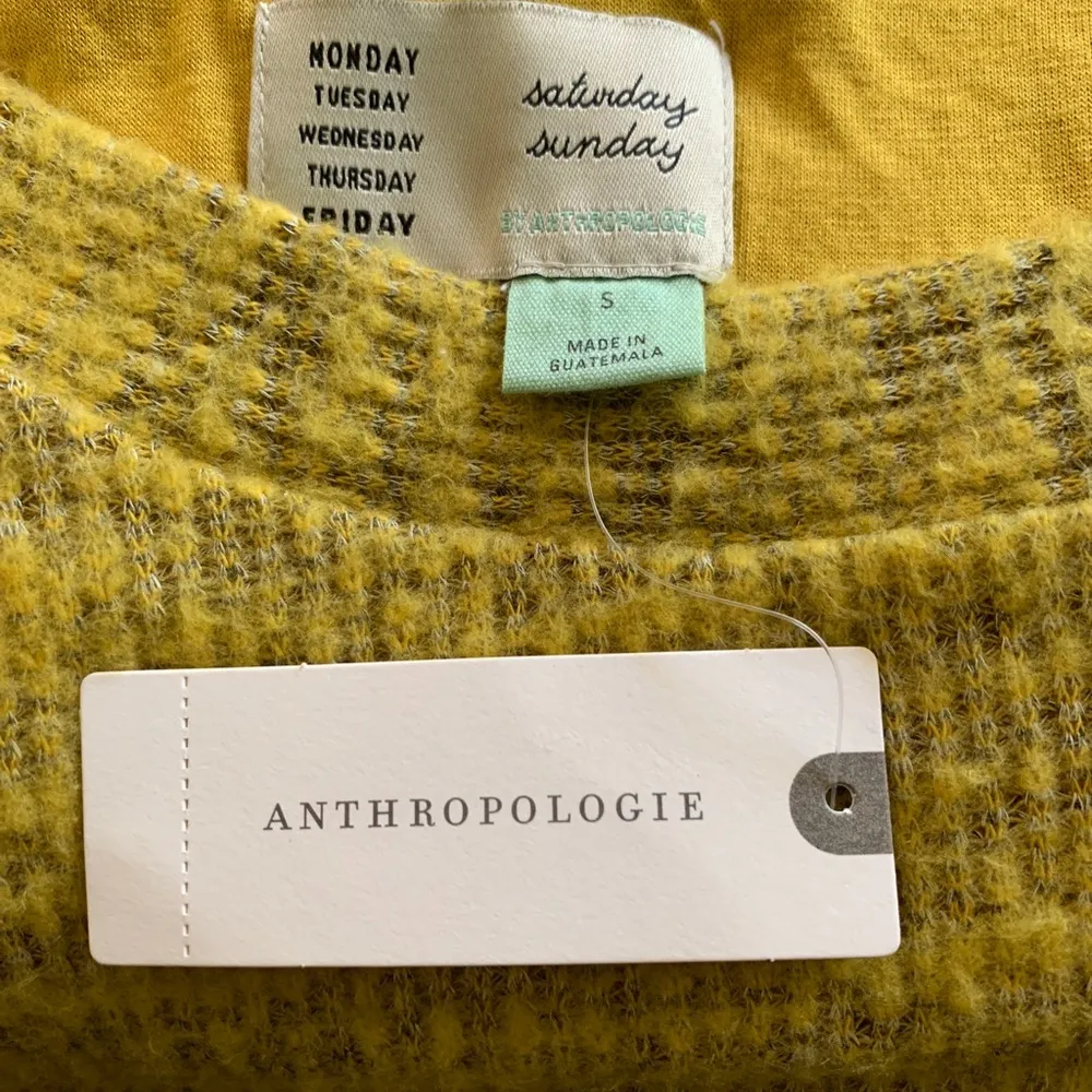 Anthropologie Saturday Sunday Lyla yellow knit dress small New NWT RARE HTF - Image 4
