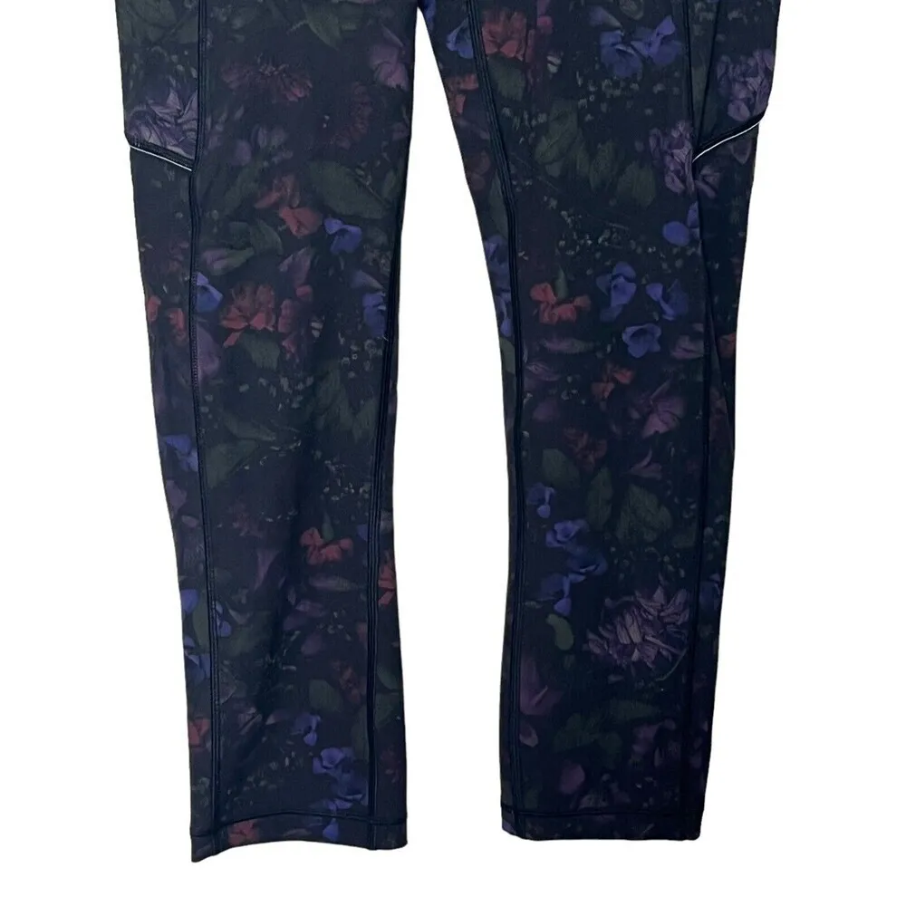 Lululemon Speed Up Crop Leggings 21" Frozen Flourish Multi Luxtreme Size 4 - Image 3