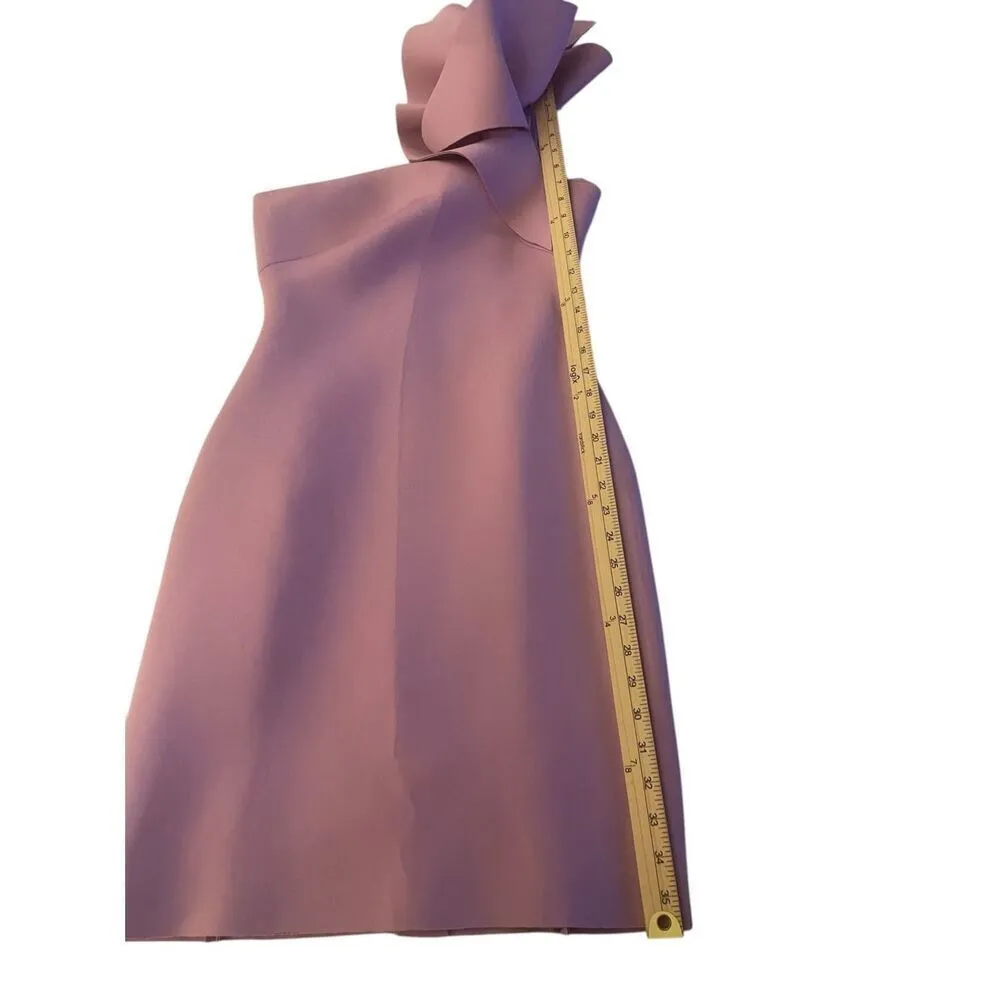 Eliza J One Shoulder Scuba Cocktail Dress Lilac Size 4 - Image 9