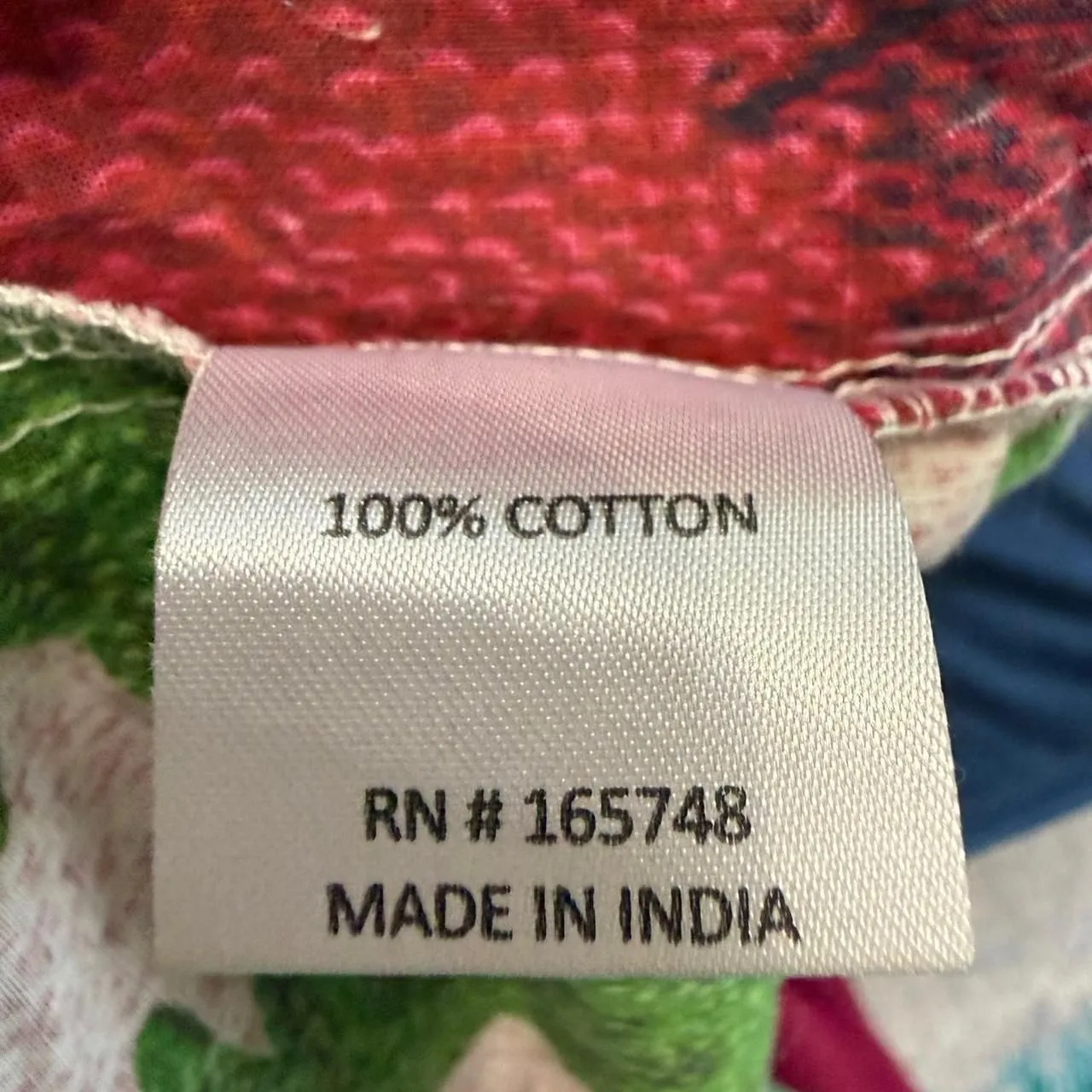 Be Boho Natural Wear Dress with Green Leaf and Parrot pattern Sz S - Image 6