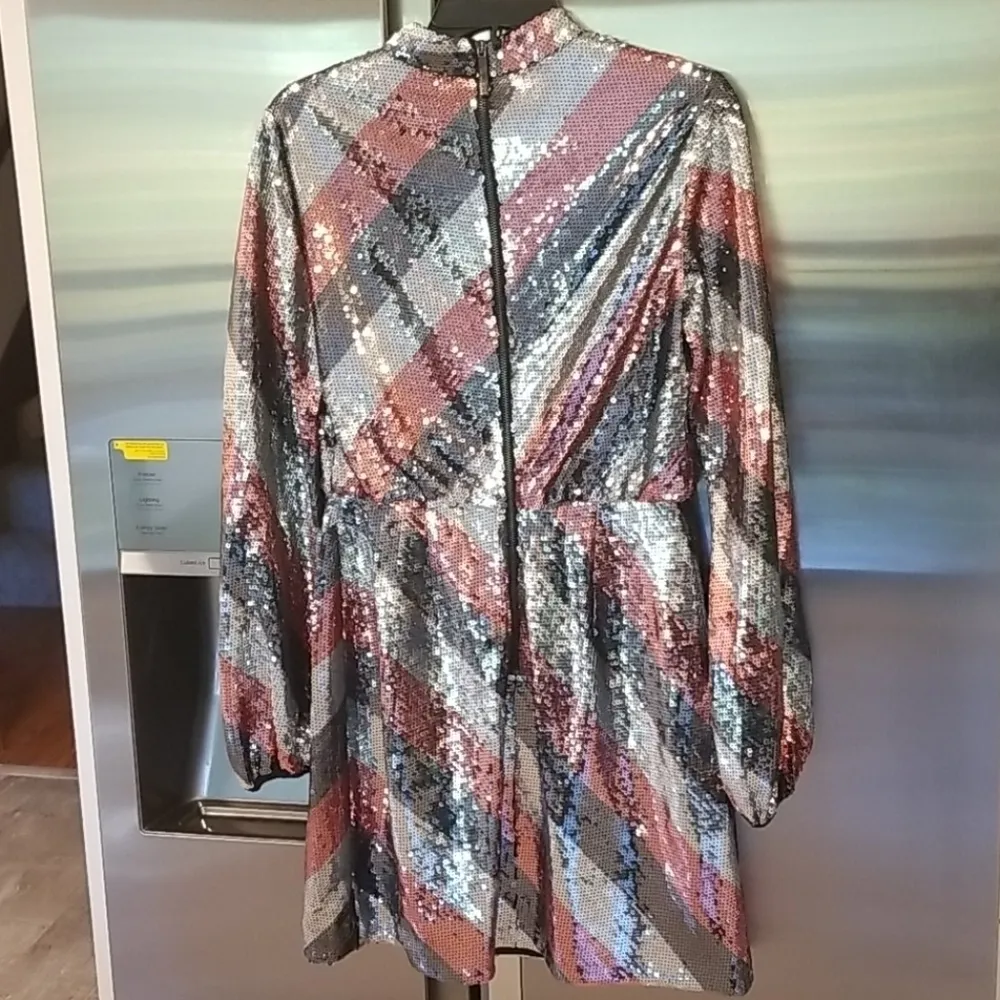 💕TED BAKER💕 Jocasta Striped Sequin Mini Dress - Image 15