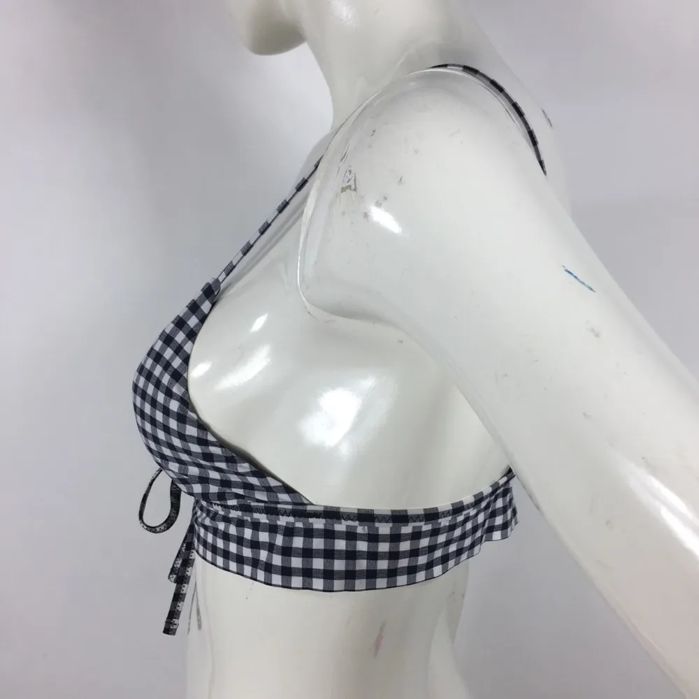 Topshop  Gingham Fromt Clasp Ruffle Bikini top - Image 11