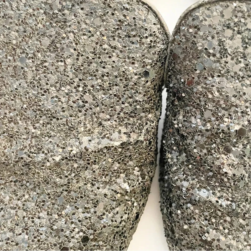 Kate Spade Size 8.5 Black Glitter Slip on Mules Almond Toe - Image 3