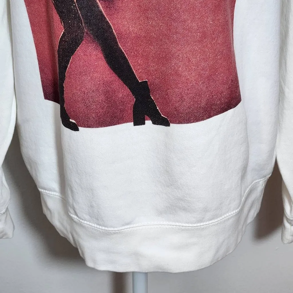 Taylor Swift The Eras Tour Photo White Crewneck Sweatshirt Size Medium - Image 4