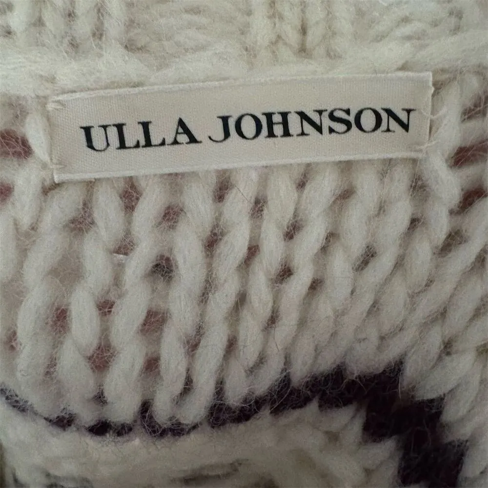 Ulla Johnson Women's M Baby Alpaca Multicolor Geometric Knit Pullover Sweater - Image 6