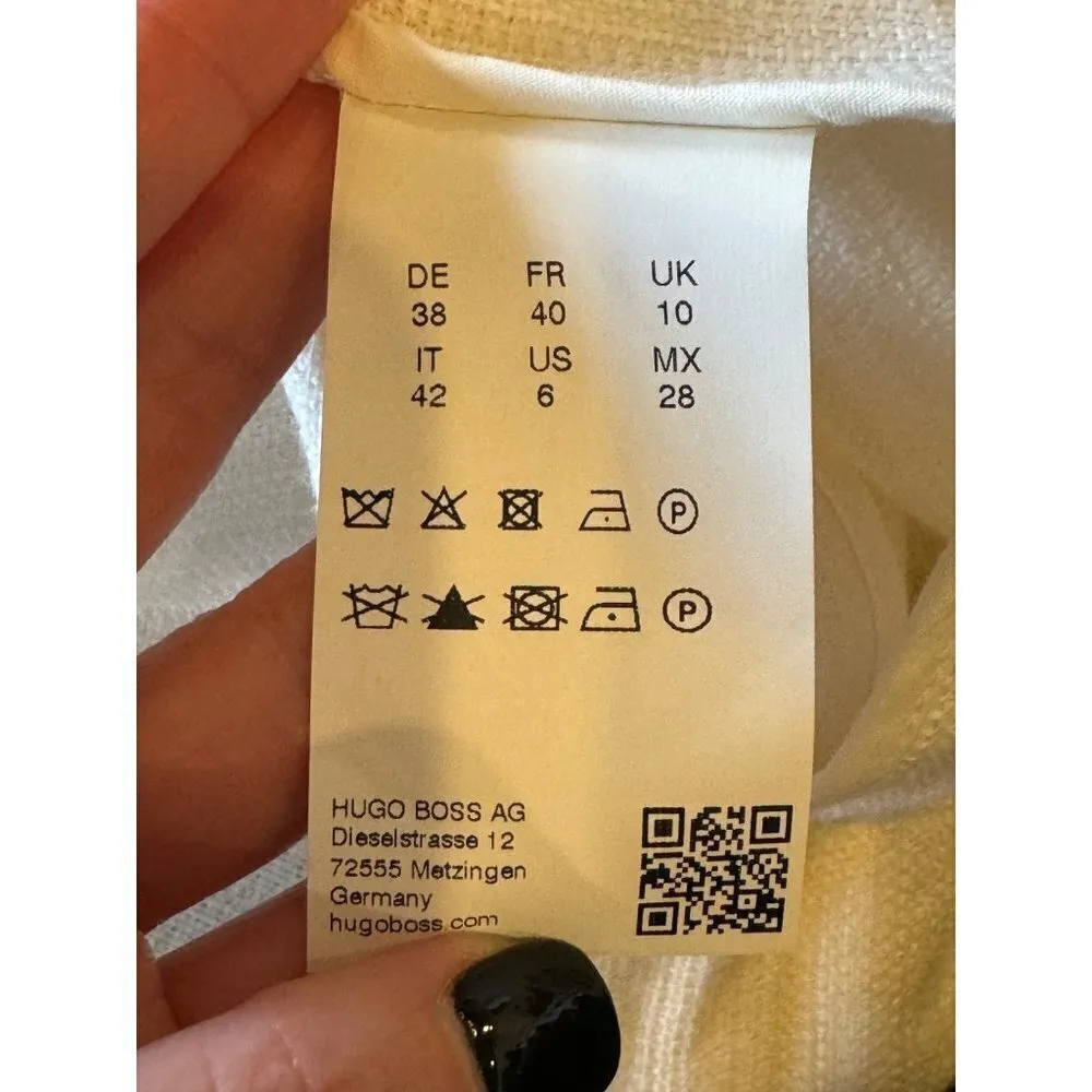 Hugo Boss Ivory Wool Blend Knit‎ Waterfall Collar Long Line Belted Kalimi Vest 6 - Image 11