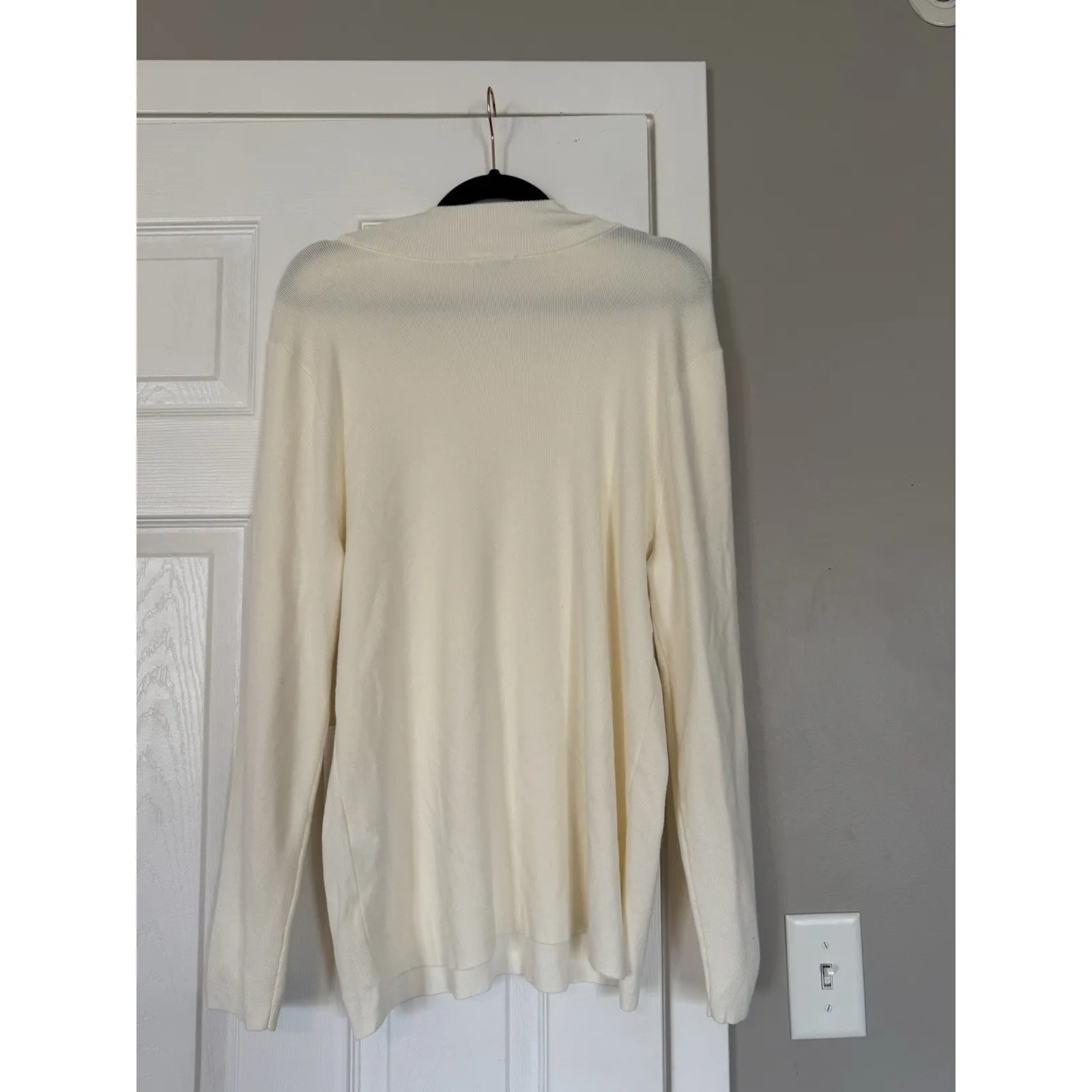 Chicos Rhinestone Bling Shoulder Detail Cream White Sweater Cozy Holidays NWT - Image 10