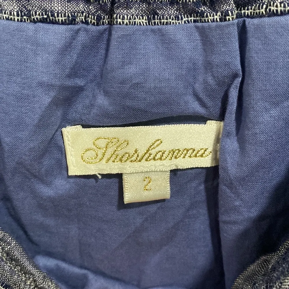 Shoshanna Corinna Off the Shoulder Dress navy blue metallic size 2 - Image 2