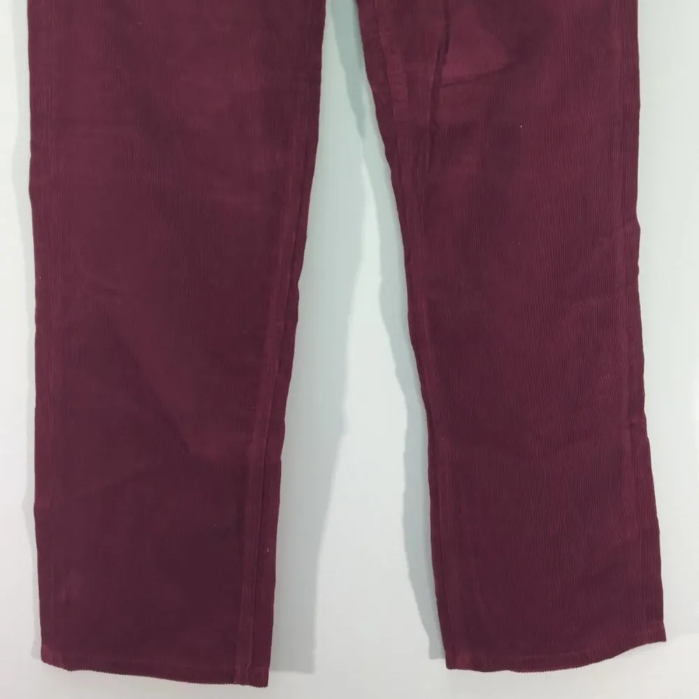 RE/DONE Corduroy Pants NWT Burgundy Red USA High Rise Stovepipe - Image 4