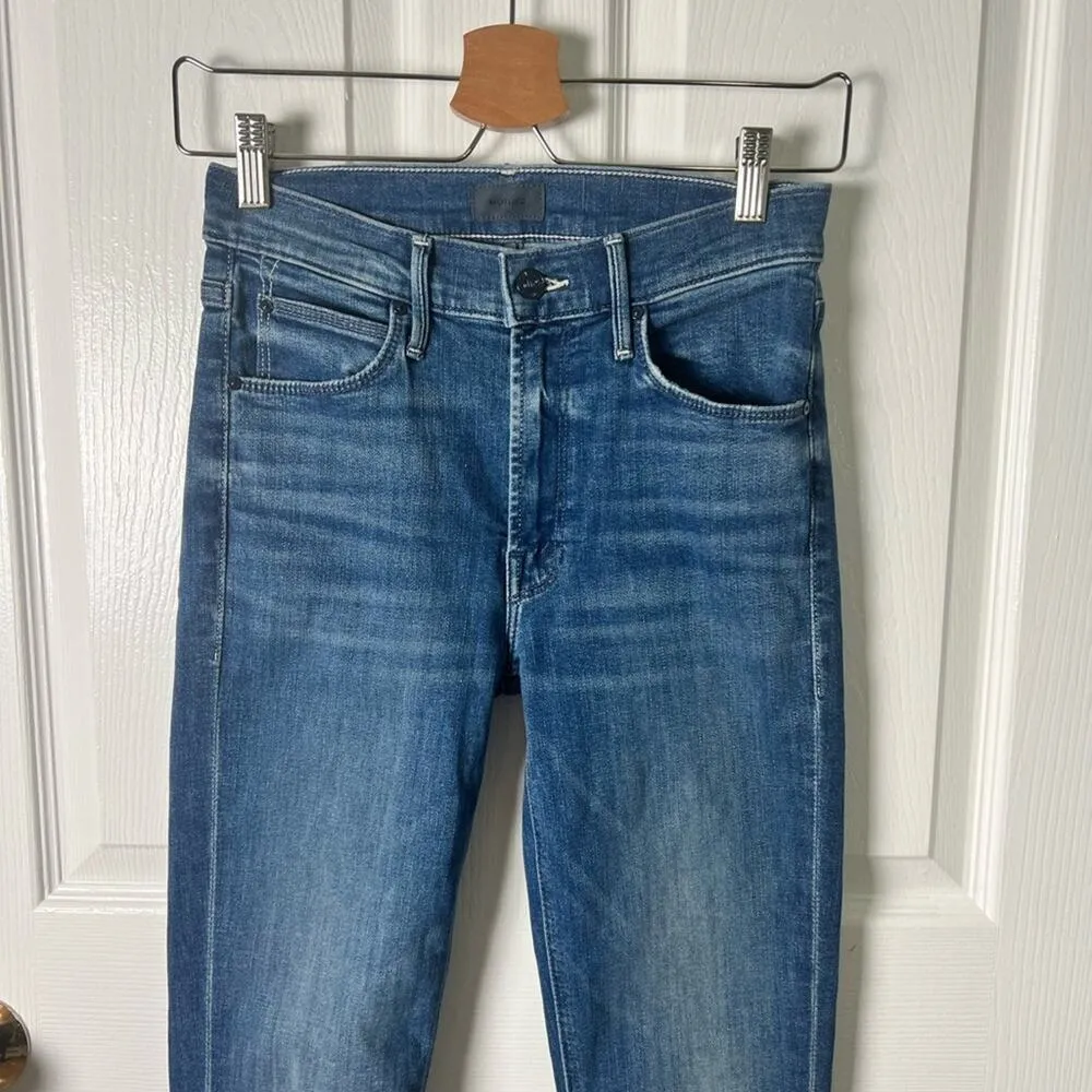 Mother The Mid Rise Dazzler Ankle Jeans Wish On A Star 24 Blue - Image 4
