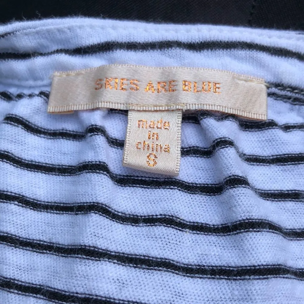 Skies Are Blue Sleeveless Striped Crop Top S - Image 14