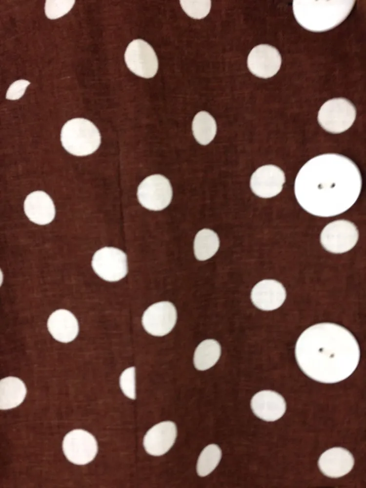 Coldwater Creek Brown White Polka Dot 3/4 Sleeve Blazer - Image 7