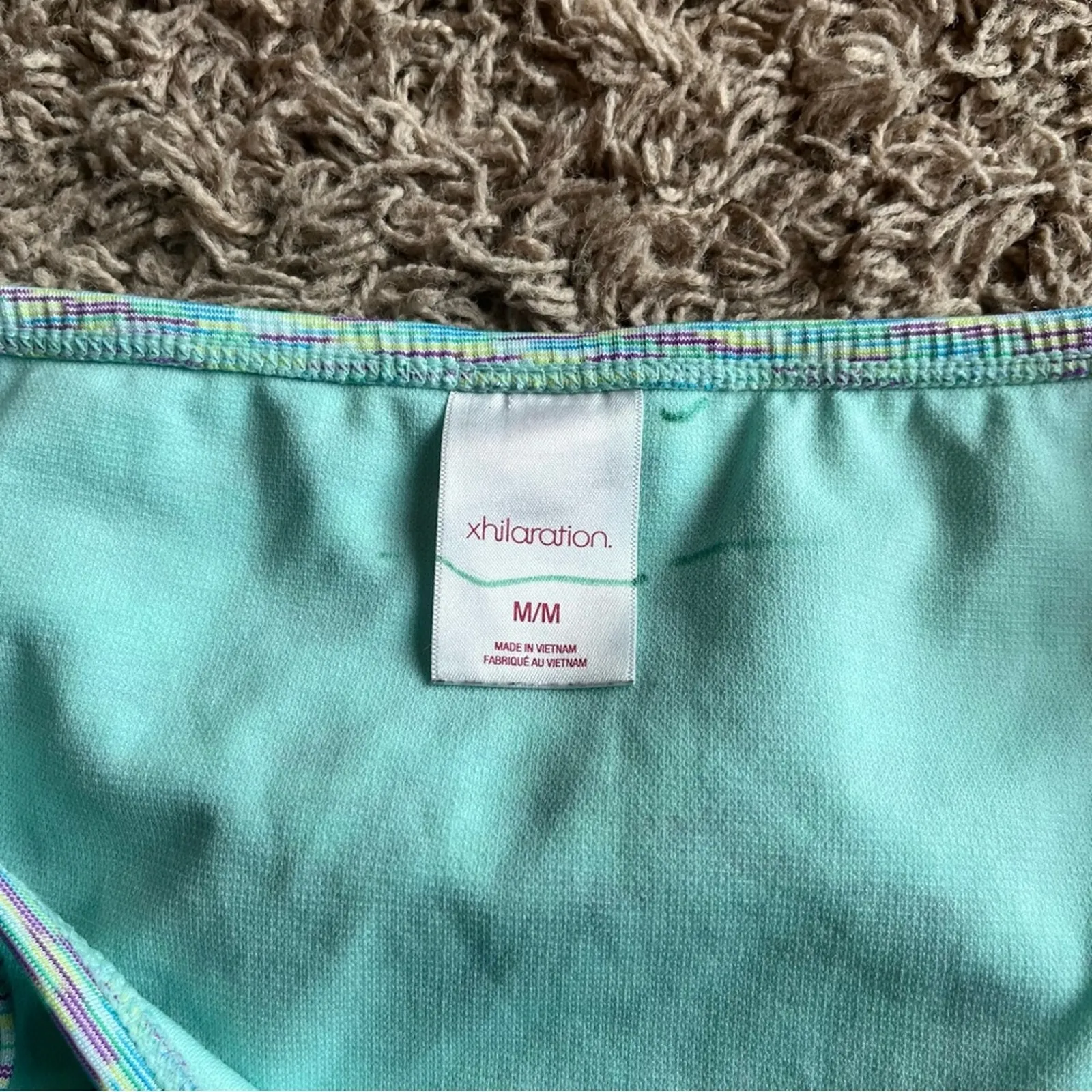 Xhilaration Blue / Purple Patterned Swim Bikini Bottoms Size Medium - Image 3