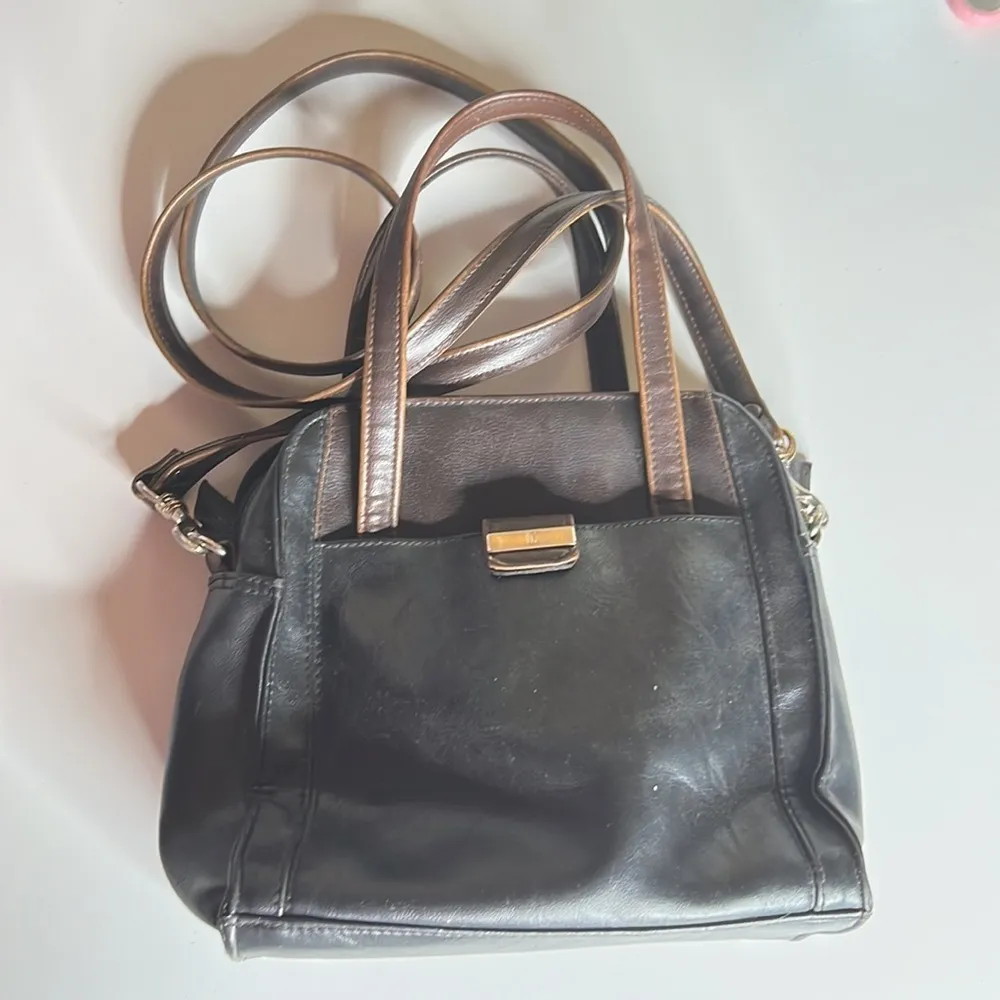 Liz Claiborne Vintage 80’s Crossbody Brown/Black Purse - Image 11