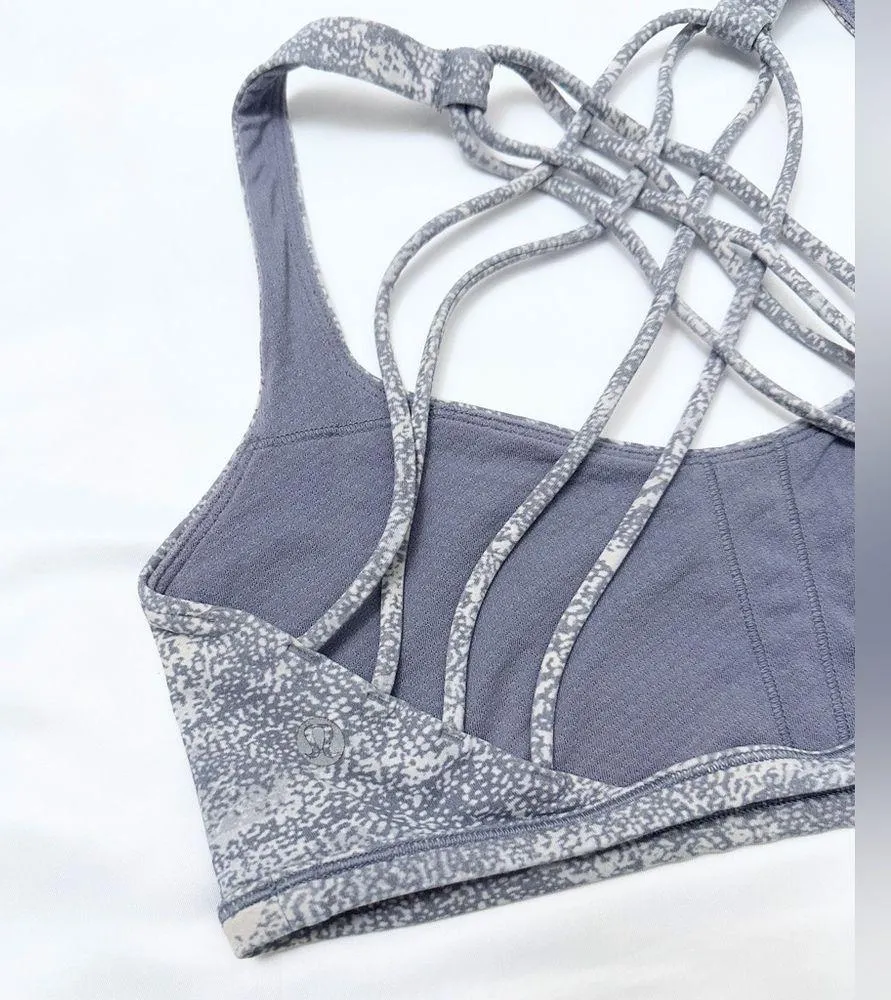 Lululemon Free to Be Bra (Wild) - Power Arrow Jacquard Battleship Silver - 6 - Image 7