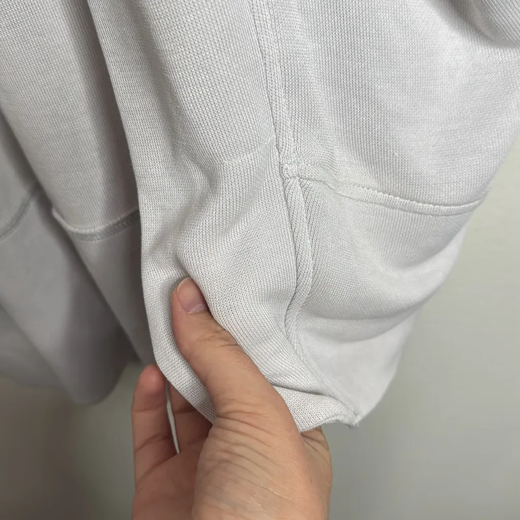 Athleta Serenity Wrap Open Front Cocoon Cardigan Light Gray Yoga size S - Image 8