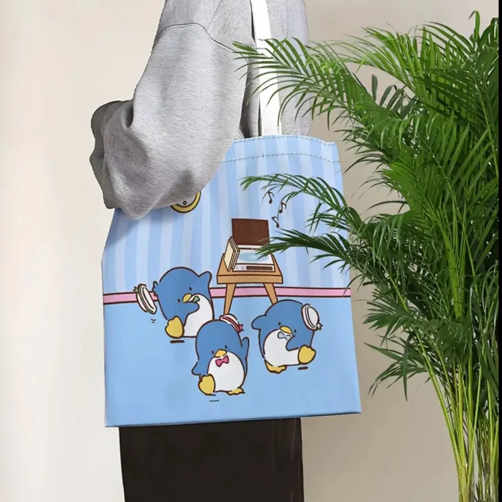 NWOT Tuxedo Sam Canvas Tote Bag Blue - Image 3