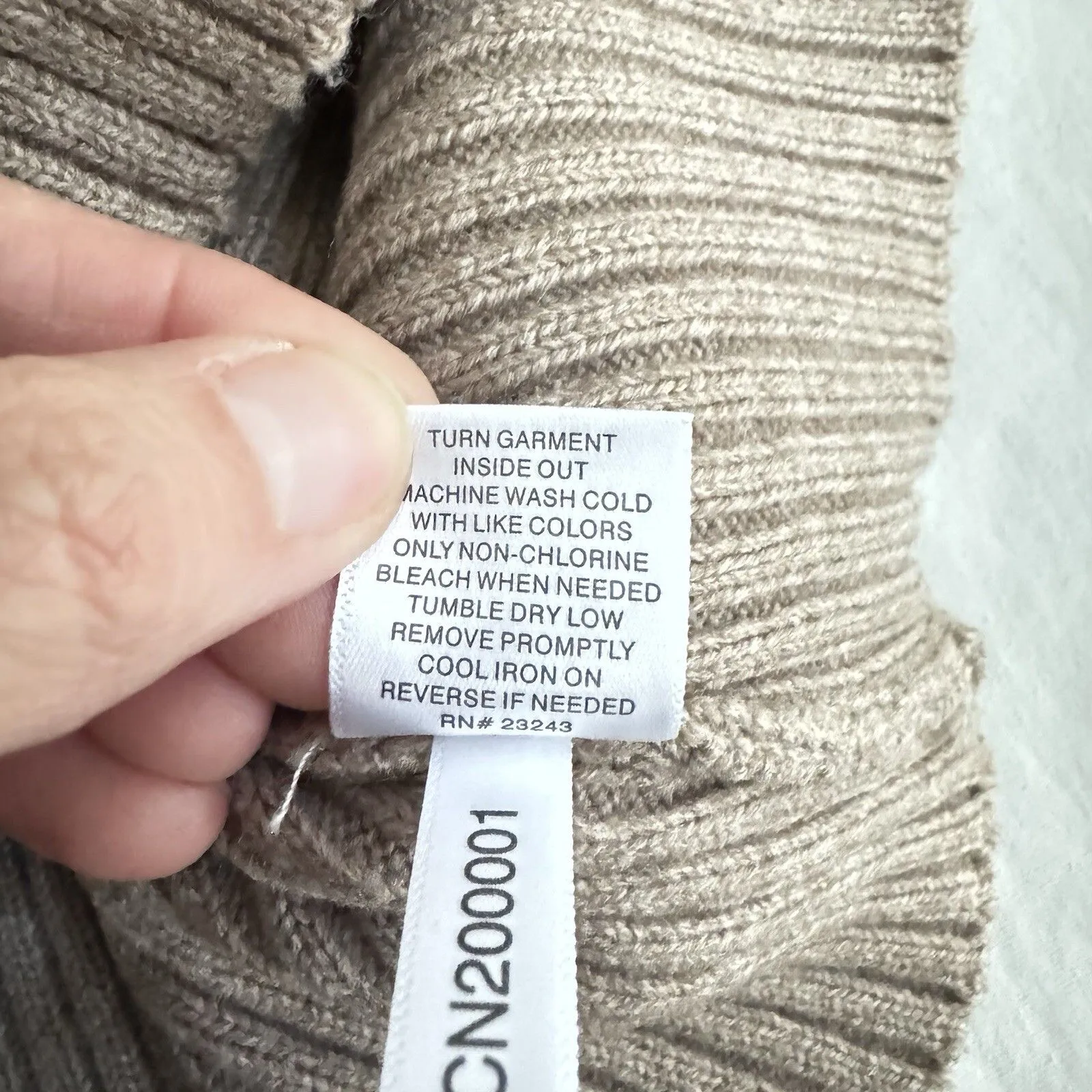 New York & Company Womens Sweater Sz Medium Peasant Neutral Minimalist Preppy - Image 12