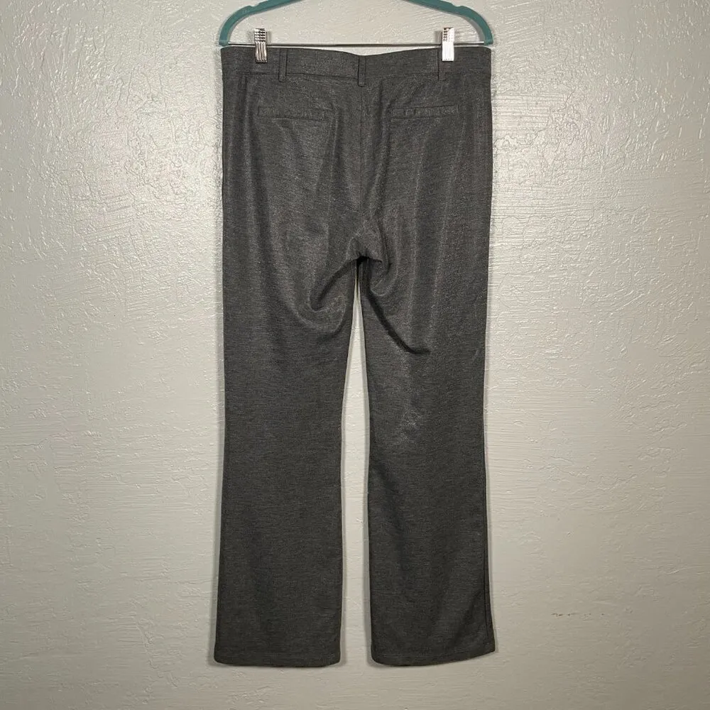 Betabrand Women L Gray Metallic Bootcut Classic Dress Pant Yoga Stretch - Image 5