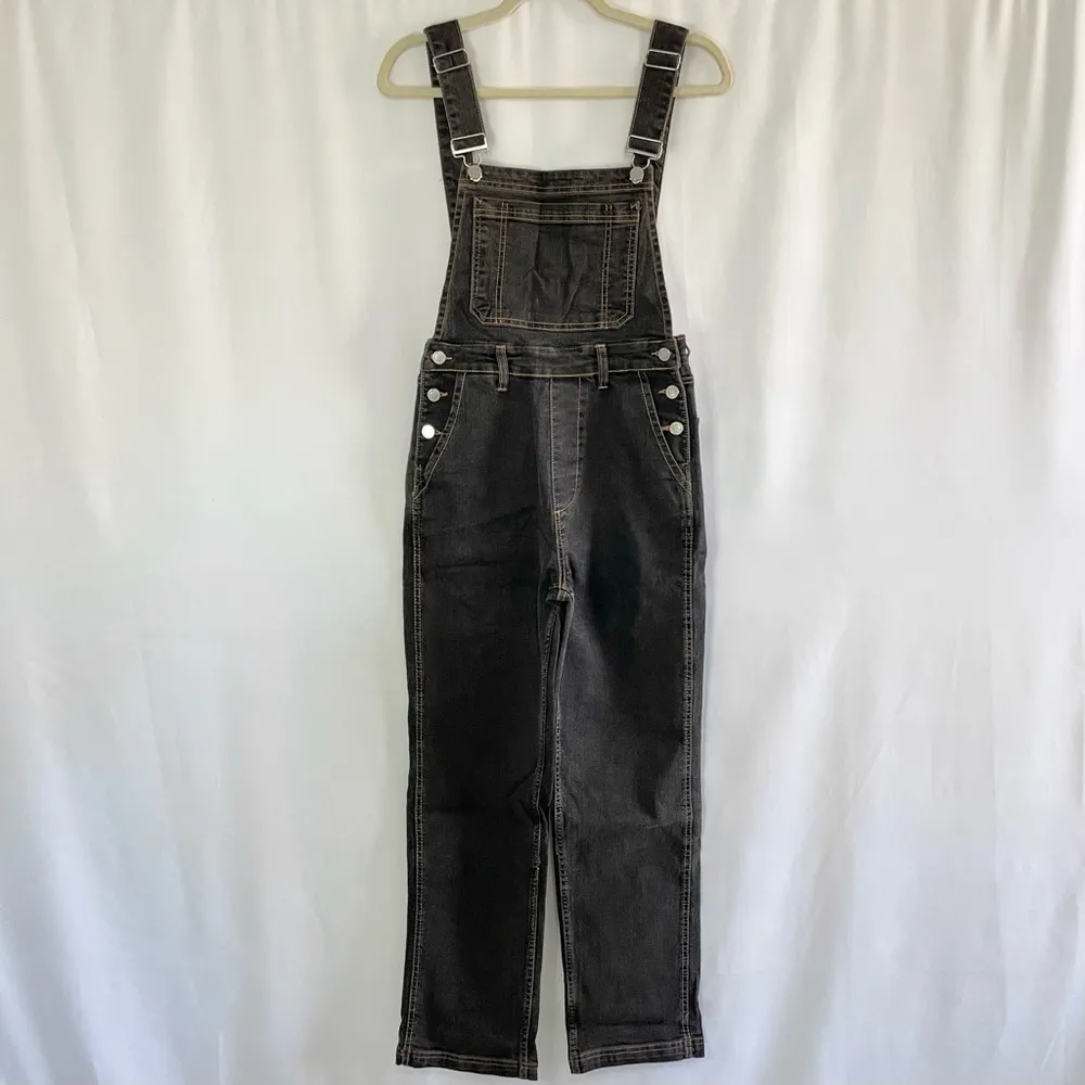 New  Straight Tapered Stretch Denim Overalls Bahbah Grey Size 2 - Image 6