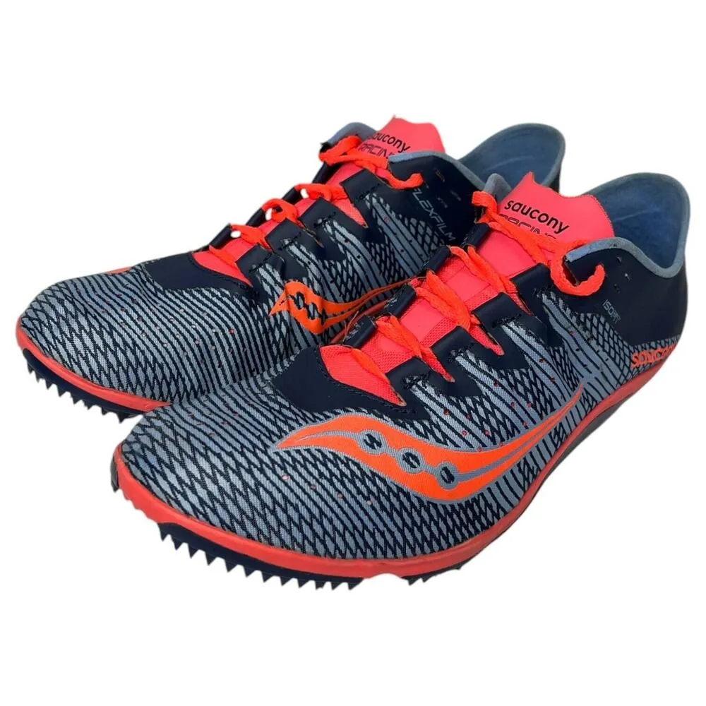 Saucony Running Shoe Womens 8.5 Endorphin 2 Cleats S19046-1 Track Blue Pink - Image 12