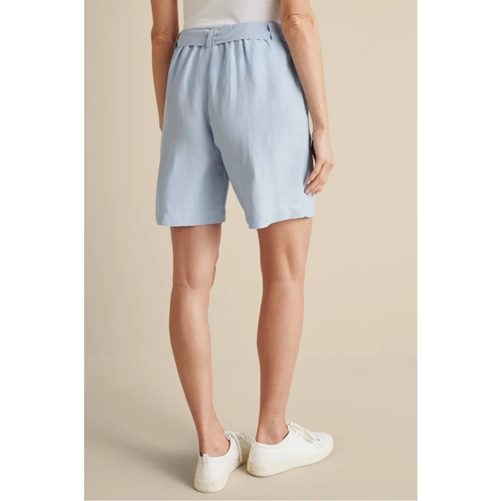 Soft Surroundings Ojai Linen Blend 7" Shorts Blue Size Medium‎ - Image 2