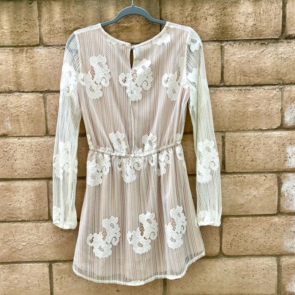 Lovers & Friends Revolve Haiden Dress in Ivory White Dress Size S Long Sleeve - Image 8