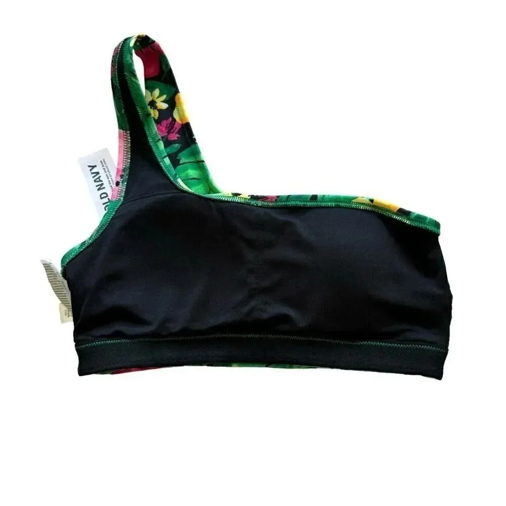 Old Navy Printed One-Shoulder  Bikini Swim Top  & Bottoms Set SZ XS #2102 - Image 5