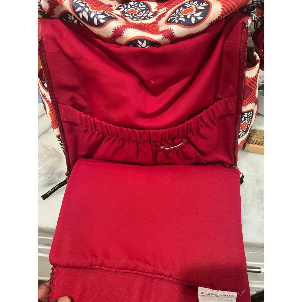Petunia Pickle Bottom Diaper Bag Red Floral Boxy Backpack Convertible Tot - Image 11
