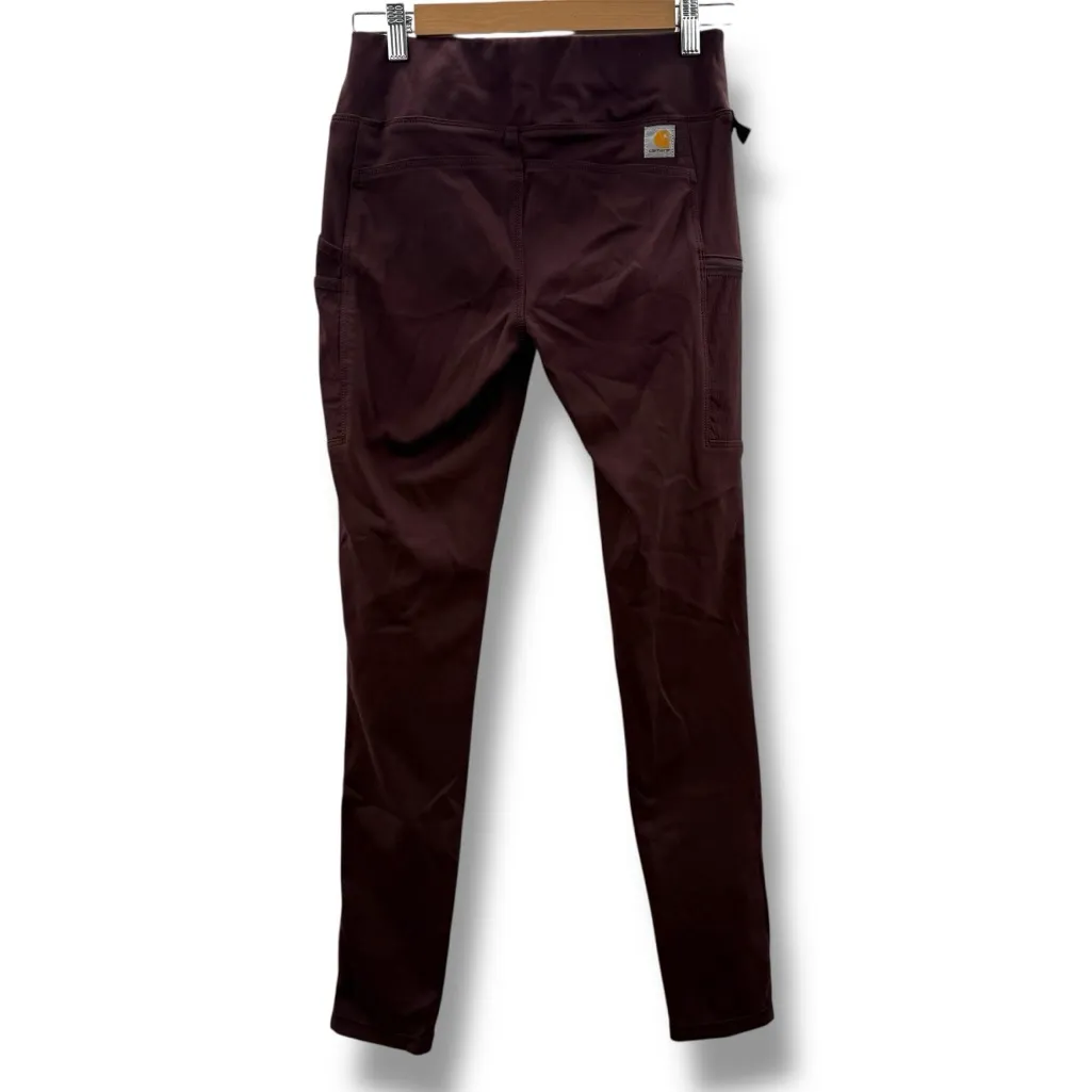 Carhartt Fitted Utility‎ Leggings Women’s Size XS Burgundy Stretch Workwear - Image 2
