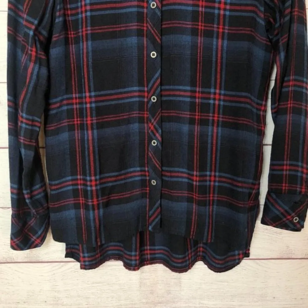 Anthropologie Michael Stars Plaid Relaxed Fit Boyfriend Flannel XS - Image 5