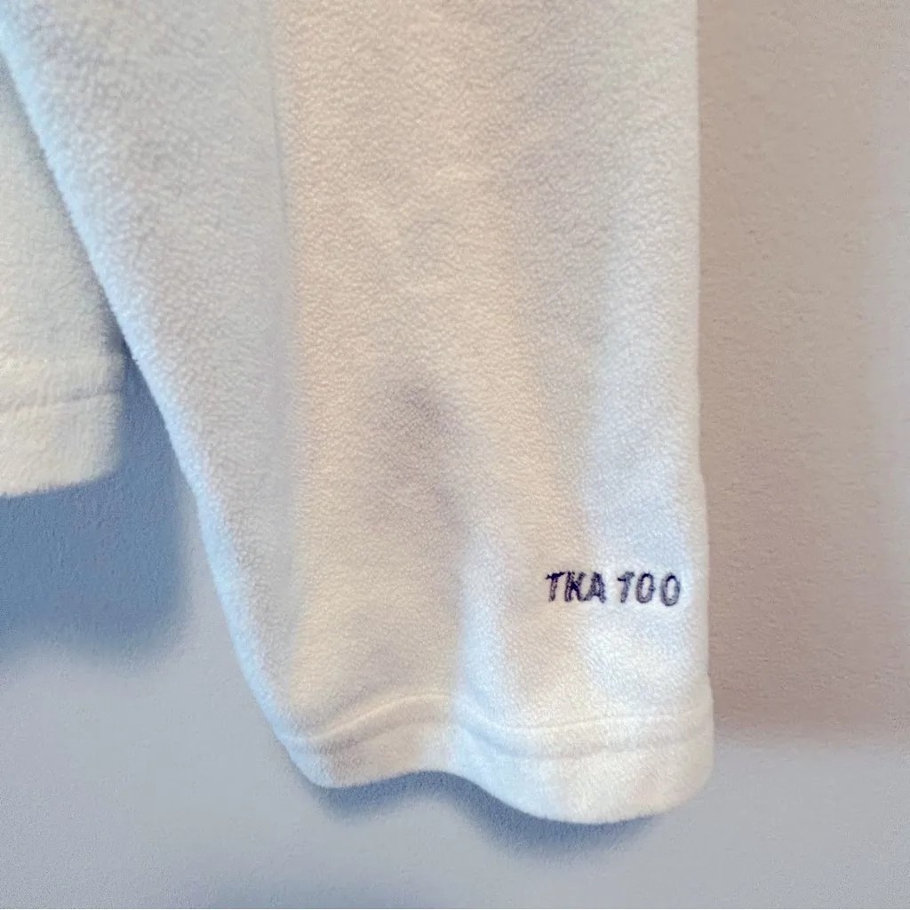 The North Face Quarter Zip White Fleece Pullover Size M - Image 7