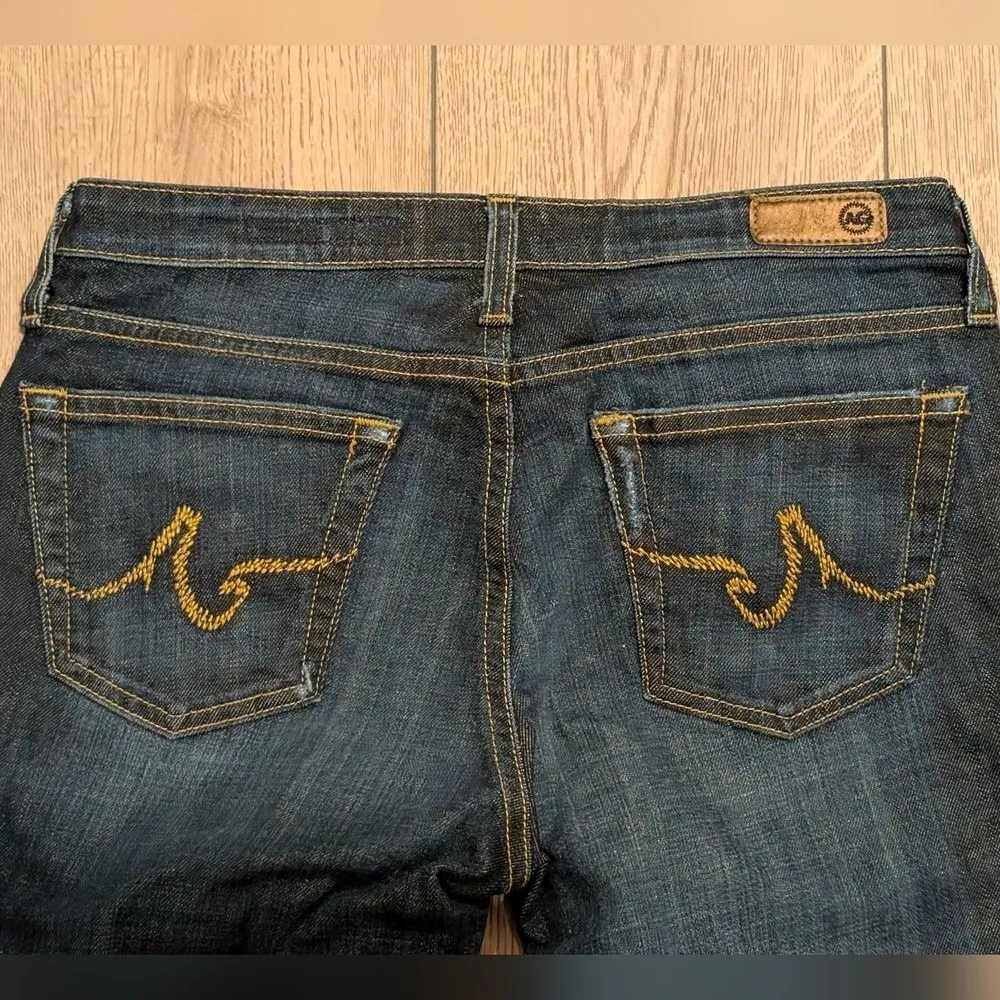 Vintage Y2K AG Adriano Goldschmied Jeans Womens 29 Dark Blue Boot Cut Angel 00s - Image 6