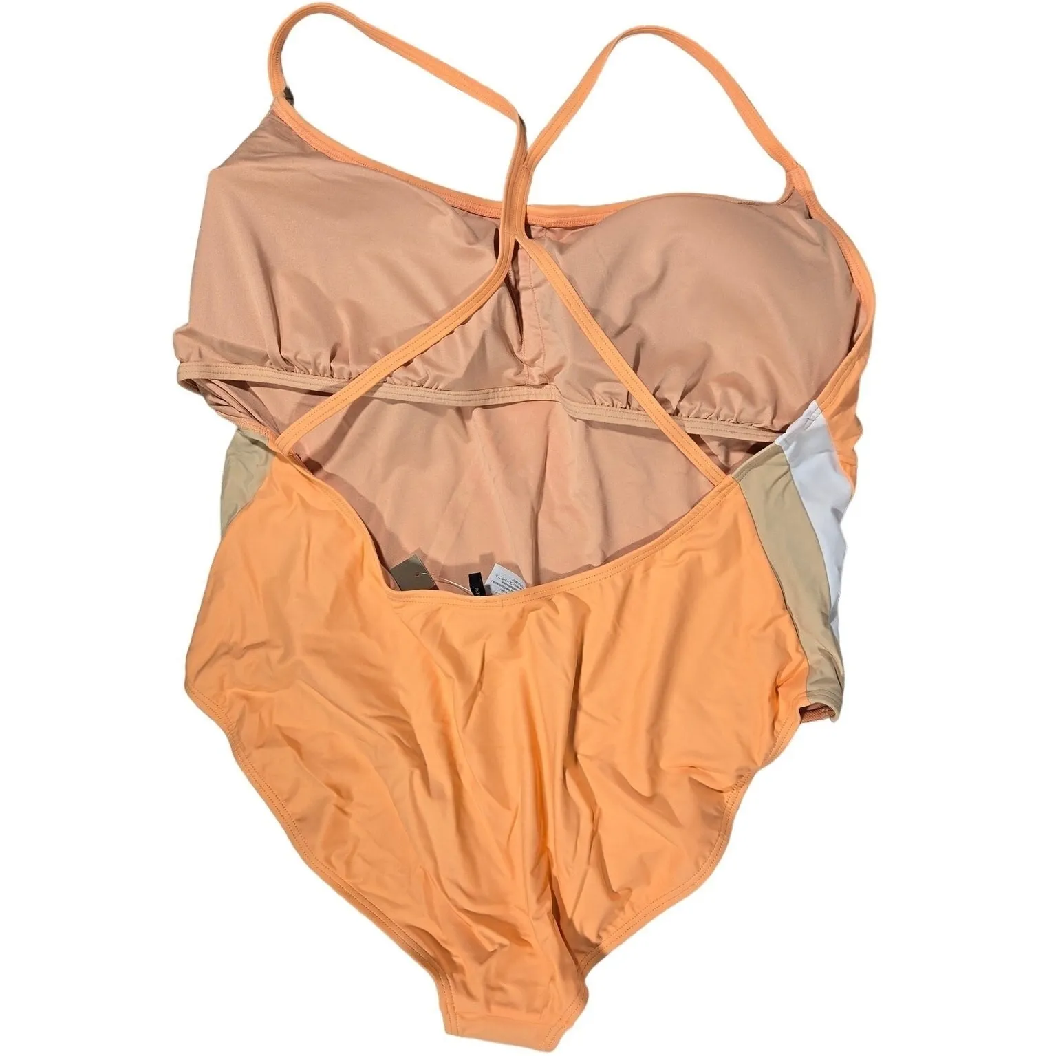 J. Crew Active colorblock‎ one-piece Peach Orange 22 NWT - Image 2