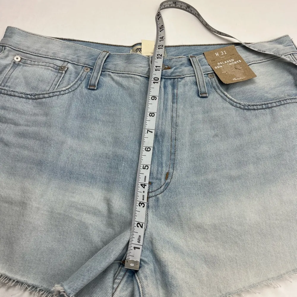 Madewell Relaxed Denim Cut-Off Short Light Wash Blue Womens SZ 31 NEW *TINY FLAW - Image 11